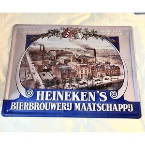 HEINEKEN BEER BREWERY TIN, Bierbrouwerij Maatschappij, Vintage Memorabilia 18x12